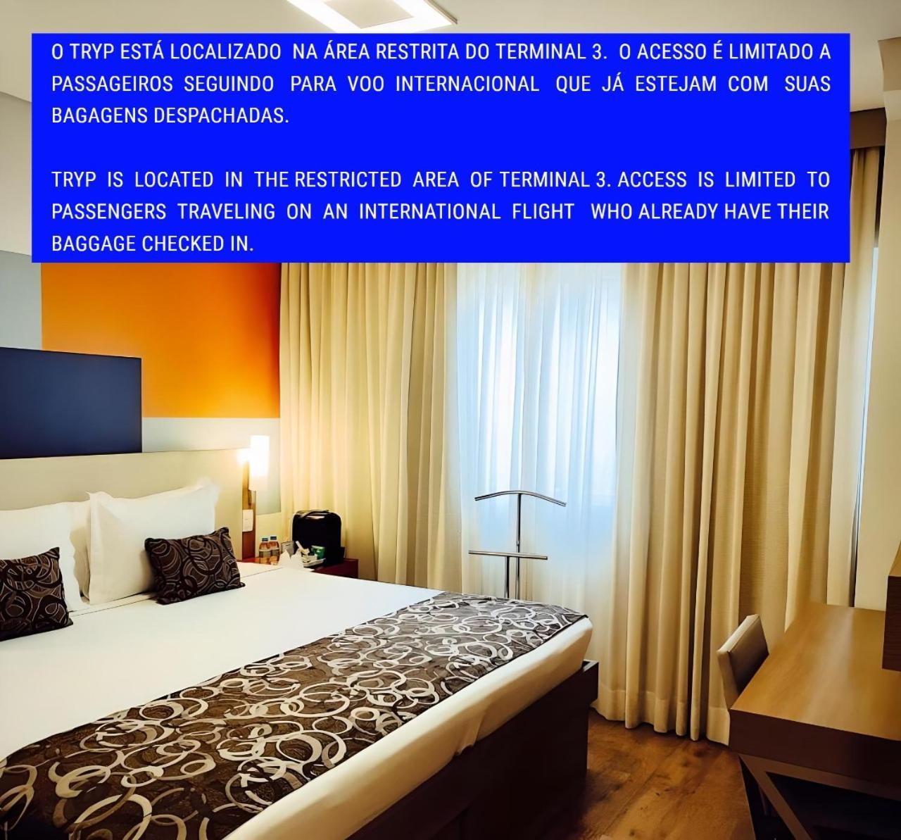 Tryp By Wyndham Sao Paulo Airport - Hotel De Transito Terminal 3 -Lado Ar - Area Restrita A Passageiros Ja Embarcados - Piso 1 Guarulhos Dış mekan fotoğraf