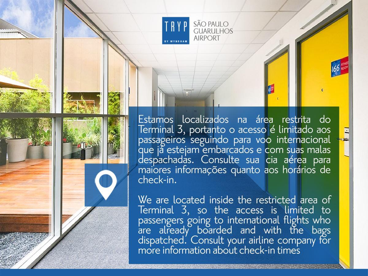 Tryp By Wyndham Sao Paulo Airport - Hotel De Transito Terminal 3 -Lado Ar - Area Restrita A Passageiros Ja Embarcados - Piso 1 Guarulhos Dış mekan fotoğraf